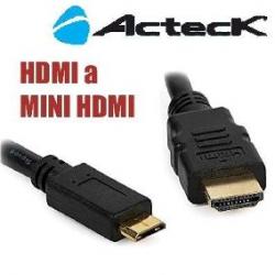 CABLE ACTECK HDMI-MINI HDMI 19 PIN 1.8 MTS MH-1080M (LKCH-03)