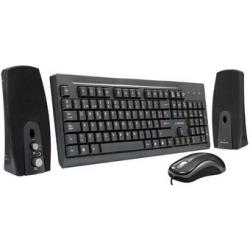 KIT TECLADO ESTANDAR ALAMBRICO/MOUSE /BOCINA AK3-2700