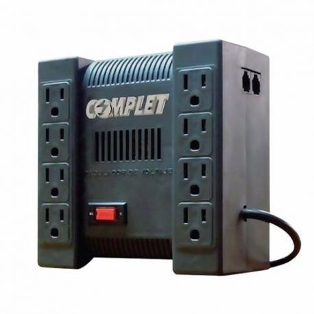 REGULADOR XP1300 REGULADOR DE VOLTAJE COMPLET X POWER 1300 VA/650W 8 CONTACTOS SUPRESOR DE PICOS 504 J PROTECTOR TERMICO A SOB