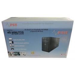 REGULAR CON NOBREAK PSH S1000 CAP. 1000VA/600W 120VCA 60HZ BATERIA 12V 9AH 45 MINUTOS CON RJ45 PUERTO USB PARA MONITOREO.