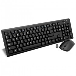 KIT MOUSE Y TECLADO INALAMBRICO V7 WRLS USB/PS2 NEGRO ESPANOL (CKW200MX)