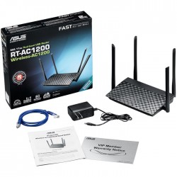 ROUTER INALAMBRICO ASUS RT-AC1200 DUALBAND 2.4 & 5GHZ USB 