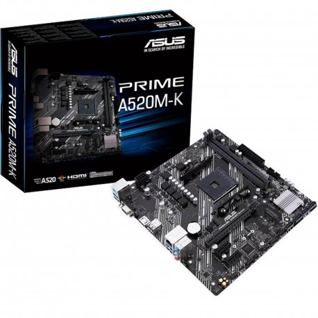 TARJETA MADRE ASUS A520M-K SOCKET AM4 RYZEN SERIE 5000 DDR4 3200MHZ 64GB (PRIME A520M-K)