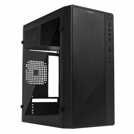 GABINETE KIOTO ACTECK CON FUENTE 500W VENTANA GC220 COMPACTO MINI TORRE (AC-933063)