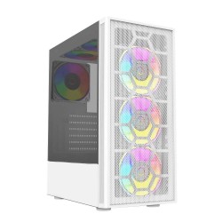 GABINETE BALAM RUSH DRAGONFLY II MESH GM740 CON VENTANA MINI-TOWER ATX USB 3.0 SIN FUENTE 4 VENT RGB BLANCO (BR-935999)