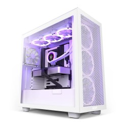 GABINETE NZXT H7 FLOW CON VENTANA MIDI-TOWER MINI-ITX USB SIN FUENTE BLANCO MATE (CM-H71FW-01)