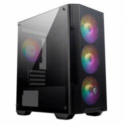 GABINETE MSI MAG FORGE M100A MIDI-TOWER MICRO-ATX/MINI-ITX USB 2.0/3.0 SIN FUENTE 4 VENTILADORES INSTALADOS NEGRO (MAG FORCE M