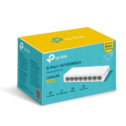 SWITCH TP-LINK FAST ETHERNET LS1008 8 PUERTOS 10/100MBPS 1.6 GBIT/S 2000 ENTRADAS NO ADMINISTRABLE (LS1008)
