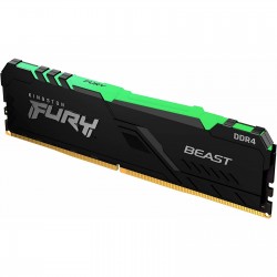 MEMORIA RAM DIMM DDR4 KINGSTON FURY BEAST 8GB 3200MHZ NEGRA RGB (KF432C16BBA/8)