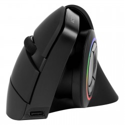MOUSE ACTECK MI690 VERTICAL OPTIMIZE ERGONOMICO INALAMBRICO RGB 2.4 GHZ NEGRO (AC-933049)