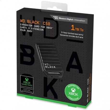 UNIDAD DE ESTADO SOLIDO EXTERNO SSD EXPANSION WESTERN DIGITAL EXPANSION CARD WD_BLACK C50 1TB (WDBMPH0010BNC-WCSN)