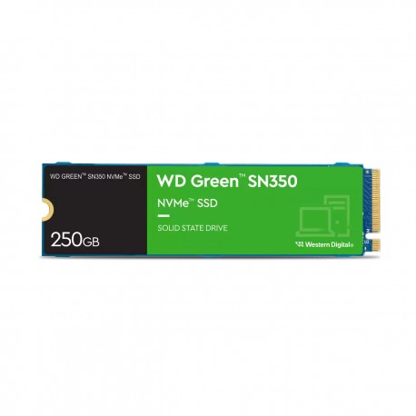 UNIDAD DE ESTADO SOLIDO WD GREEN SN350 NVME SSD M.2 250GB 3500 MB/S ESCRITURA 2400 MB/S LECTURA PCI EXPRESS 3.0 (WDS250G2G0C)