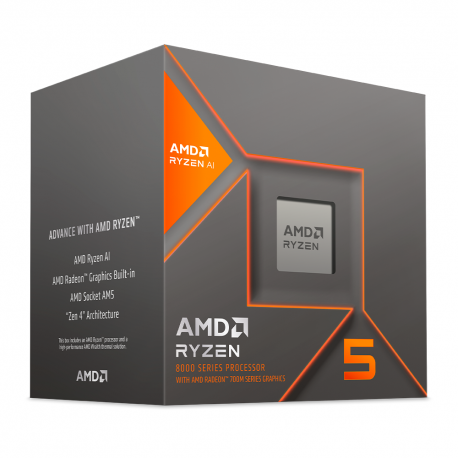 PROCESADOR AMD RYZEN 5 8600G AM5 GRAFICOS RADEON 760M 3.5 GHZ (100-100001237BOX)