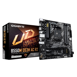 TARJETA MADRE GIGABYTE B550M DS3H AC R2 MICRO-ATX AM4 UP TO 128GB DDR4 HDMI DP (B550M DS3H AC R2)
