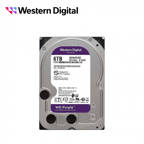 DISCO DURO INTERNO WESTER DIGITAL PURPLE 3.5 6TB SATA3 6GB (WD64PURZ)