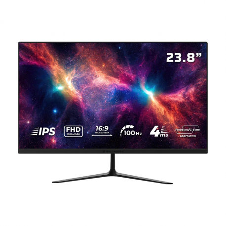 MONITOR GAMER BALAM RUSH MNG24Y LED 23.8 PULGADAS 1920X1080 FULL HD G-SYNC/FREESYNC 100HZ HDMI/DISPLAYPORT NEGRO (BR-943062)
