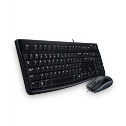 KIT LOGITECH MK120 TECLADO Y MOUSE ALAMBRICO NEGRO (920-004428)
