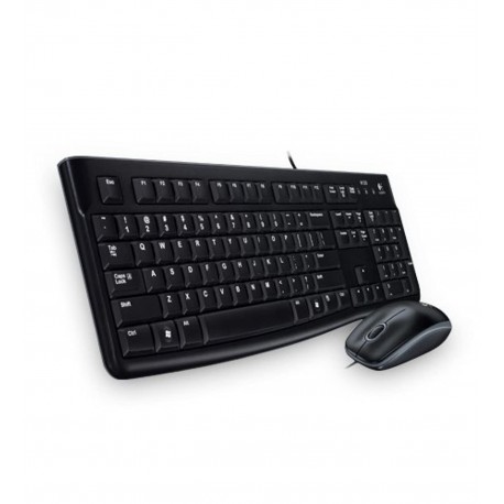 KIT LOGITECH MK120 TECLADO Y MOUSE ALAMBRICO NEGRO (920-004428)