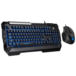 KIT GAMER THERMALTAKE DE TECLADO Y MOUSE COMMANDER ALAMBRICO USB NEGRO (CM-CMC-WLXXMB-SP)