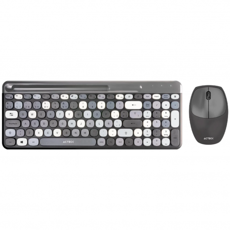 KIT TECLADO Y MOUSE ACTECK CREATOR CHIC COLORS MK470 INALAMBRICO GRIS (AC-935180)