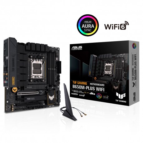 TARJETA MADRE ASUS MICRO-ATX TUF GAMING B650M-PLUS WIFI S-AM5 AMD B650 HDMI 128GB DDR5 (TUF GAMING B650M-PLUS WIFI)