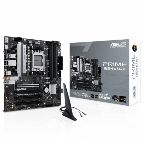 TARJETA MADRE ASUS PRIME B650M-A AX6 II MICRO-ATX SOCKET AM5 192GB DDR5 HDMI/DP (PRIME B650M-A AX6 II)