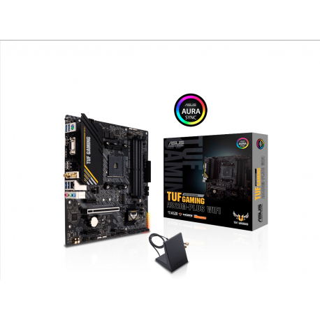 TARJETA MADRE ASUS TUF GAMING A520M-PLUS WIFI AM4 AMD HDMI 128GB DDR4 DUAL M.2 (TUF GAMING A520M-PLUS WIFI)