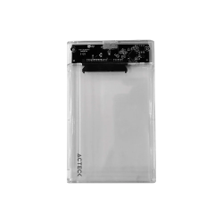 CASE (CARCASA) DE DISCO DURO ACTECK ARMOR CLEAR HC440 2.5 TIPO C 3.2 TRANSPARENTE (AC-934695)