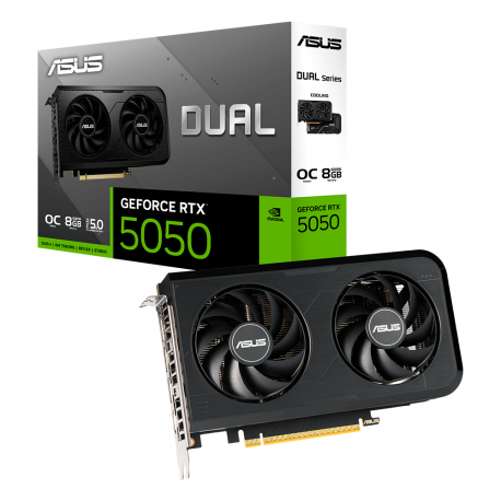 TARJETA DE VIDEO ASUS NVIDIA GEFORCE RTX 5050 DUAL 8GB 128-BIT GDDR6 PCI EXPRESS 5.0 (90YV0N73-M0AA00)