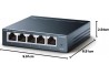 SWITCH TP-LINK TL-SG105 5 PUERTOS RJ45 DE 10/100/1000M CON QOS (TL-SG105)