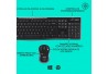 KIT TECLADO Y MOUSE LOGITECH MK270 INALAMBRICO OPTICO NEGRO USB (920-004432)