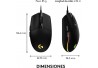 MOUSE GAMING LOGITECH G203 LIGHTSYNC ALAMBRICO USB OPTICO NEGRO (910-005793)