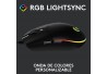 MOUSE GAMING LOGITECH G203 LIGHTSYNC ALAMBRICO USB OPTICO NEGRO (910-005793)