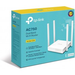ROUTER TP-LINK ARCHER C24 WI-FI 4 ANT DUAL BAND AC750 (ARCHER C24)