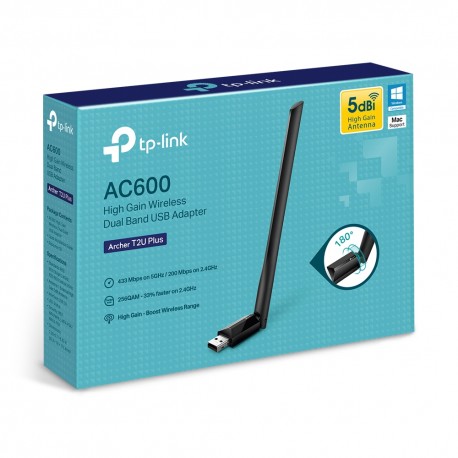 ADAPTADOR DE RED TP-LINK DUAL INALAMBRICO WLAN BAN A600 (ARCHER T2U PLUS)