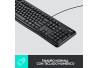 KIT LOGITECH MK120 TECLADO Y MOUSE ALAMBRICO NEGRO (920-004428)