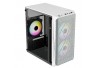 GABINETE ACTECK DOOM GI630 MICRO TORRE FUENTE 500W PANEL IZQ ACRILICO FRENTE MALLA 3 VENTILADORES RGB BLANCO (AC-935746)