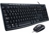 KIT DE TECLADO Y MOUSE MK200 LOGITECH ALAMBRICO TECLAS MULTIMEDIA USB NEGRO (920-002716)