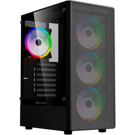 GABINETE BALAM RUSH DRAGONFLY PERFORM AIRCOOL GM590AB VENTANA MINI-TOWER ATX/MICRO ATX/MINI-ATX USB 3.0 SIN FUENTE 4 VENTILADOR
