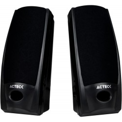 BOCINAS MULTIMEDIA ACTECK 2.0 3.5 MM 6W SONIDO ESTEREO NEGRO AX-2500 (AUBO-014)
