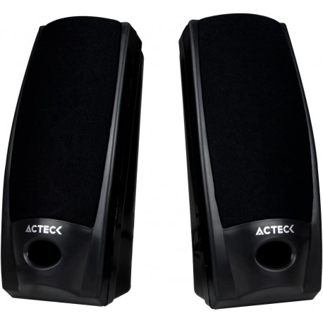 BOCINAS MULTIMEDIA ACTECK 2.0 3.5 MM 6W SONIDO ESTEREO NEGRO AX-2500 (AUBO-014)